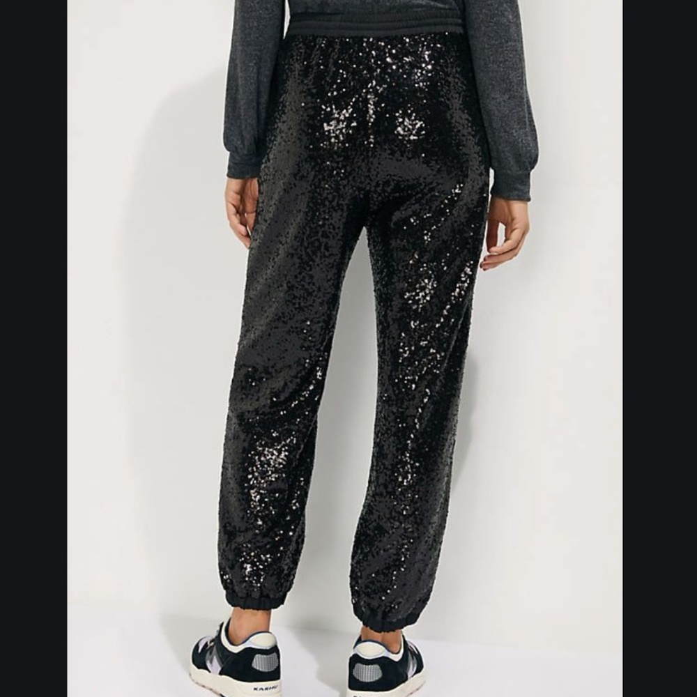 Marietta Sequined Tie Pants Lounge Joggers